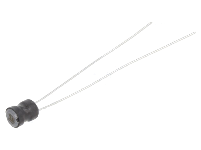 Smoorspoel: draadgewonden; THT; 10uH; 950mA; 140mΩ; ±10%; Ø5x7,5mm Smoorspoel: draadgewonden; THT; 10uH; 950mA; 140mΩ; ±10%; Ø5x7,5mm